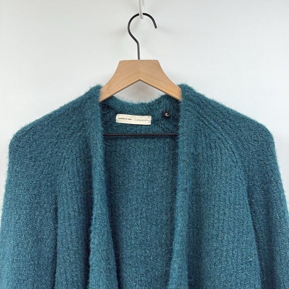 Anthropologie Sleeping on Snow Northbound Eyelash Cardigan Sweater Teal Small - Picture 5 of 11